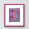 Pink Starlight abstract painting rose frame close