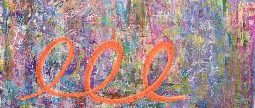 Loops d'Orange Abstract painting